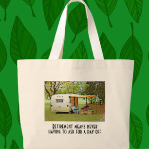 Vintage Camper Pension Tote Jumbo Tygkasse