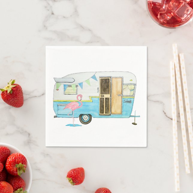 Vintage Camper Trailer Napkins Pappersservett (Insitu)