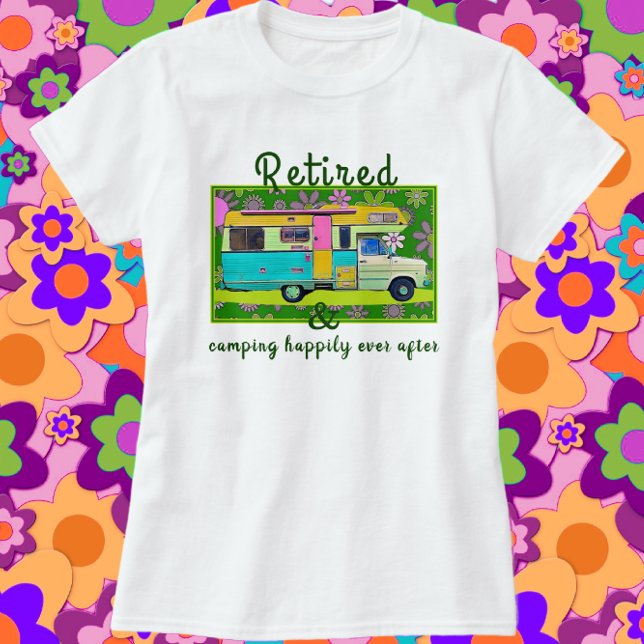 Vintage Camper Trailer Pension T-Shirt (Skapare uppladdad)