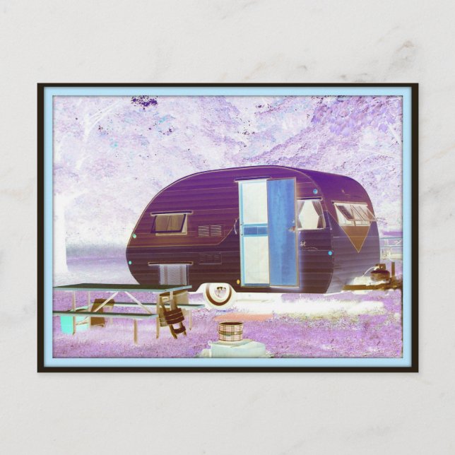 Vintage Camper Vykort (Framsida)
