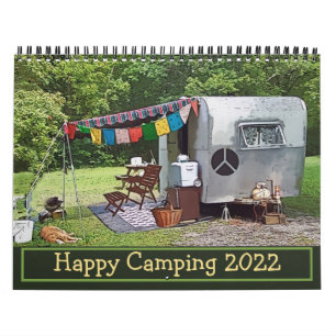 Vintage Campers Lycklig Camping 2022 Calendar Kalender