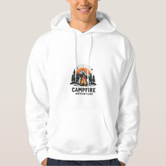 Vintage Campfire Äventyr Camping Utomhus Hoodie