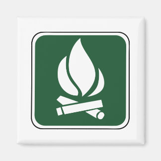 Vintage Campfire-tecken Magnet