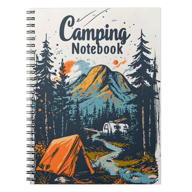 Vintage Camping Anteckningsbok (Framsidan)