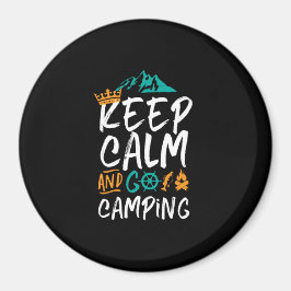 Vintage Camping Behålla Lugn och Go Camping utomhu Magnet