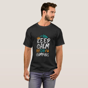 Vintage Camping Behålla Lugn och Go Camping utomhu T Shirt