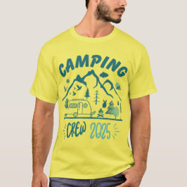 Vintage Camping Crew 2025 älskare camping Söt T Shirt
