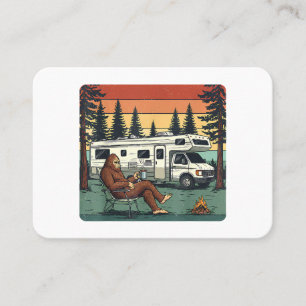 Vintage Camping Husbil Stora Fotens Äventyr Visitkort