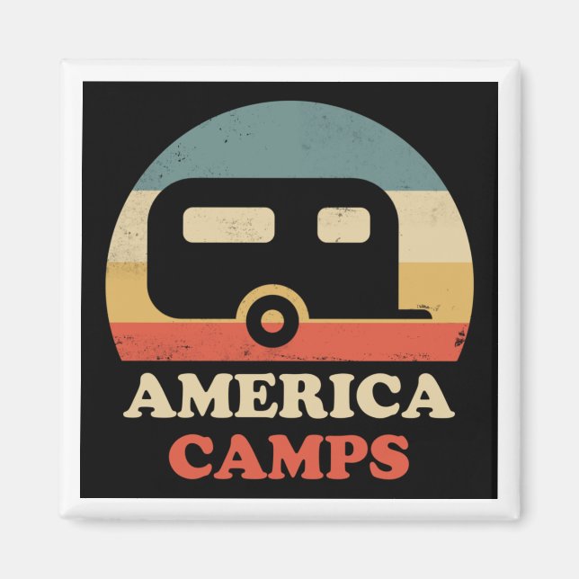 Vintage Camping Magnet (Framsidan)