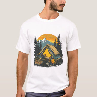 Vintage campingstält för vildmarken utomhus L T Shirt
