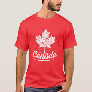 Vintage Canada Flagga Canadian Flagga Maple Löv T Shirt