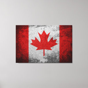 Vintage Canada Flagga Canvastryck