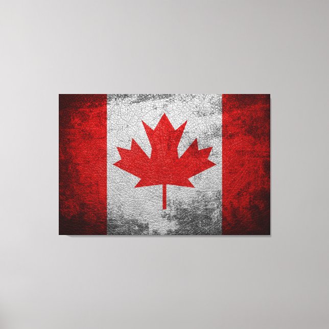 Vintage Canada Flagga Canvastryck (Framsida)