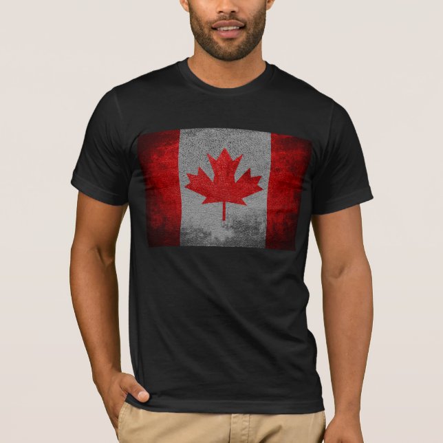 Vintage Canada Flagga T-shirt (Framsida)