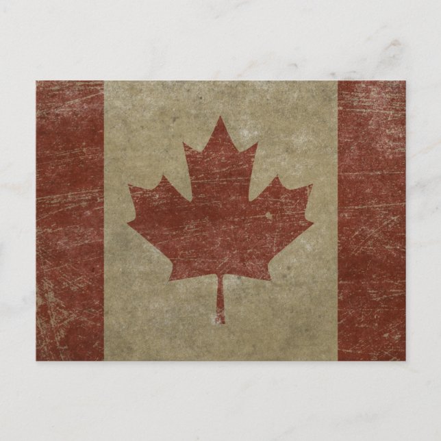 Vintage Canada Flagga Vykort (Framsida)