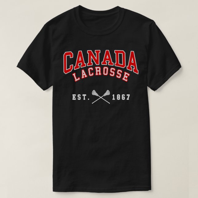 Vintage Canada lacrosse T Shirt (Design framsida)