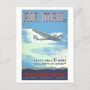 Vintage Canada Luft Mail Advertisement Vykort