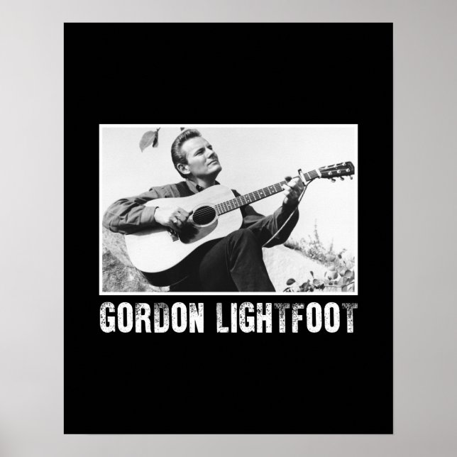 Vintage Canada Singer Gordon Lightfoot Poster (Framsidan)