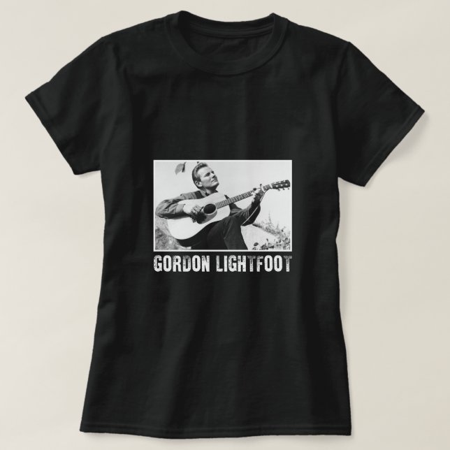 Vintage Canada Singer Gordon Lightfoot T Shirt (Design framsida)