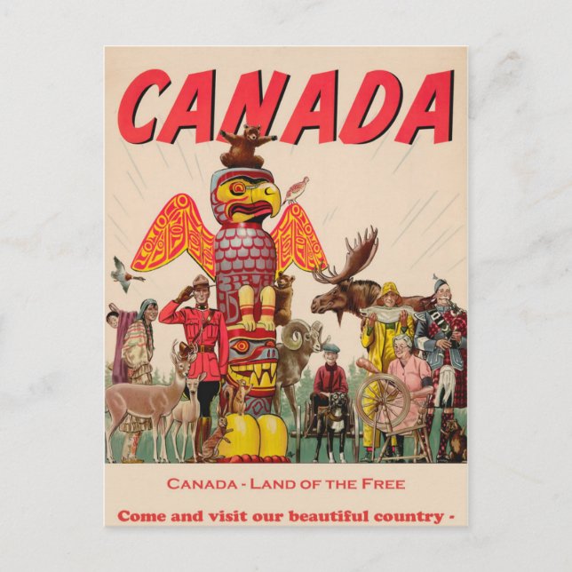 Vintage Canada Travel Postcard Vykort (Framsida)