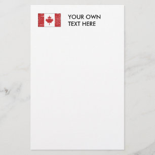 Vintage Canadian Flagga Brevpapper