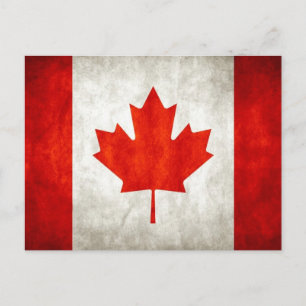 Vintage Canadian Flagga Postcard Vykort