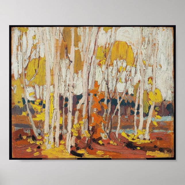 Vintage Canadian Painting Tom Thomson Autumn Birch Poster (Framsidan)
