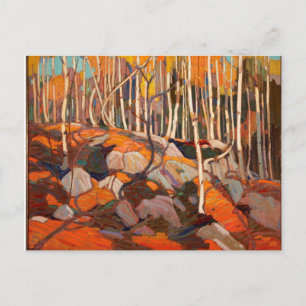 Vintage Canadian Tom Thomson Birch Grove Painting Vykort