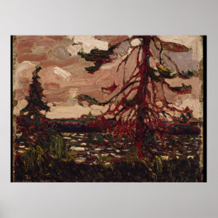 Vintage Canadian Tom Thomson liggande Gräs Träd Poster