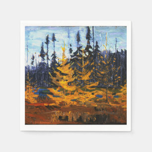Vintage Canadian Wilderness Tom Thomson Tamaracks Pappersservett