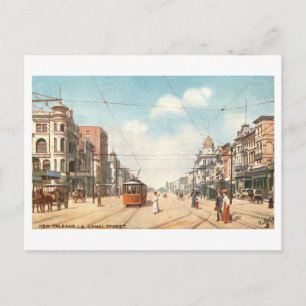 Vintage Canal Street i New Orleans Vykort