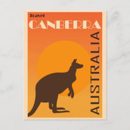 Vintage Canberra Australia Kangaroo Travel Vykort
