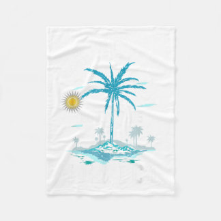 Vintage Cancun Beach Mexico Retro Sunset Graphic Fleecefilt