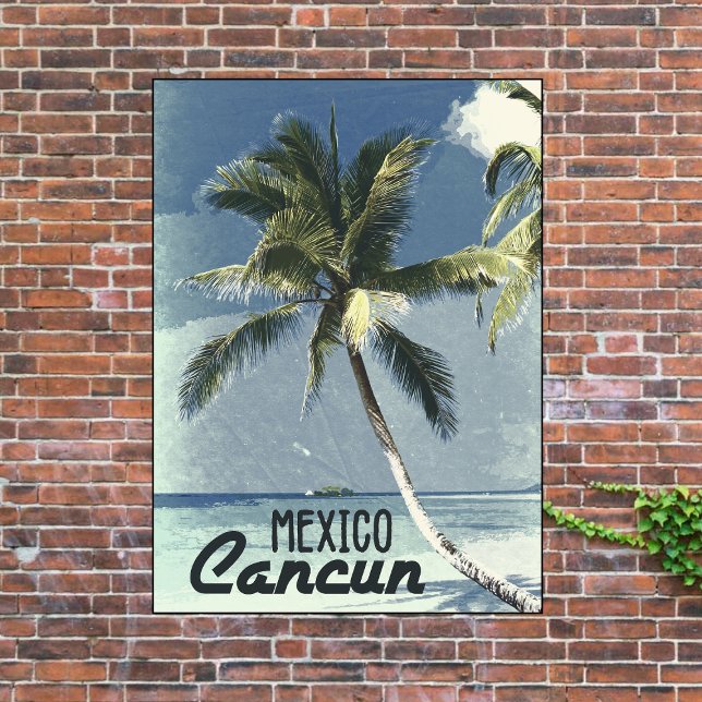 Vintage Cancun Mexico Travel Äventyr Poster (Skapare uppladdad)