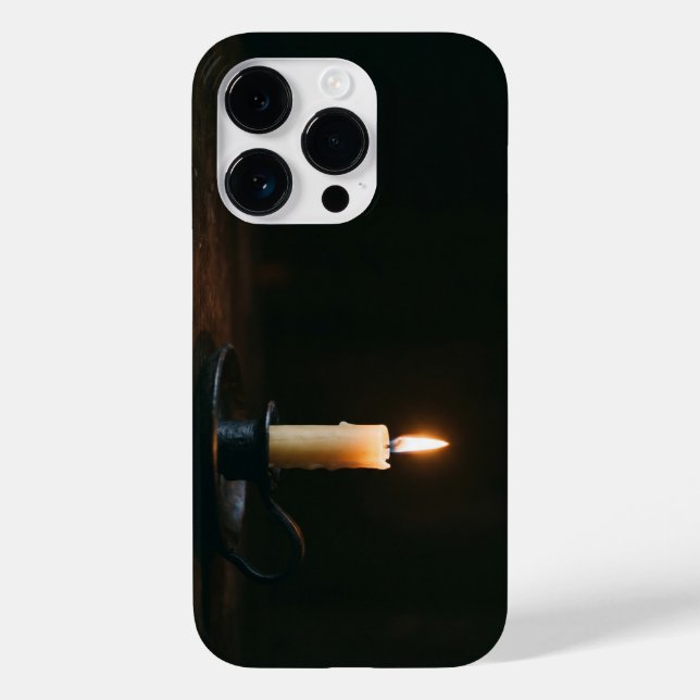 Vintage Candle Flame Dark Moody iPhone Case (Baksida)