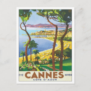 Vintage Cannes Cote D'azur Vykort