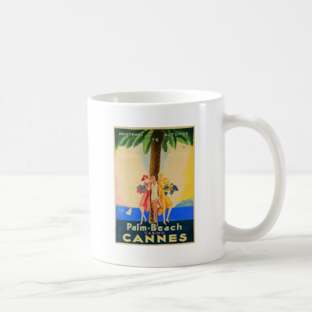 Vintage Cannes Fransk Travel Kaffemugg (Höger)