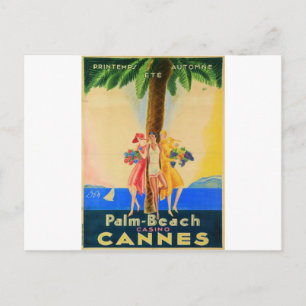 Vintage Cannes Fransk Travel Vykort
