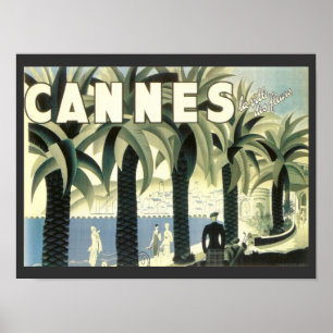Vintage Cannes reser annonseringen Poster