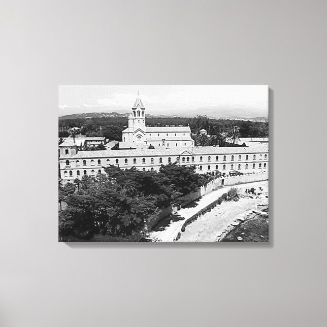 Vintage Cannes Saint-Honorat ökloster Canvastryck (Framsida)