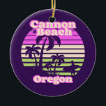 Vintage Cannon Beach Oregon Julgransprydnad Keramik<br><div class="desc">Vintage Cannon Beach Oregon</div>
