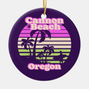 Vintage Cannon Beach Oregon Julgransprydnad Keramik