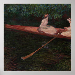 Vintage Canoe om Epte Claude Monet Poster