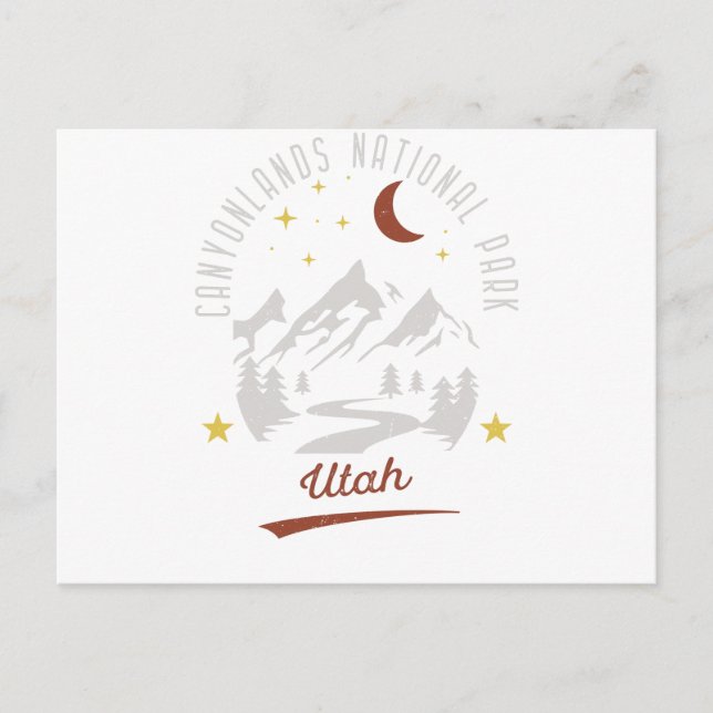 Vintage Canyonlands nationalpark Utah Vykort (Framsida)