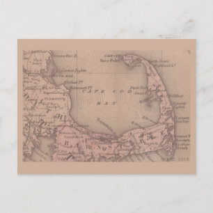 Vintage Cape Cod Karta Vykort
