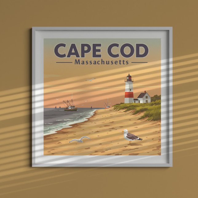 Vintage Cape Cod Massachusetts Poster (Skapare uppladdad)