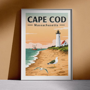 Vintage Cape Cod Massachusetts Poster