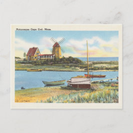 Vintage Cape Cod Massachusetts Scene Vykort