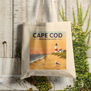 Vintage Cape Cod Massachusetts Tygkasse