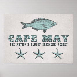 Vintage Cape May Seashore Resort Poster
